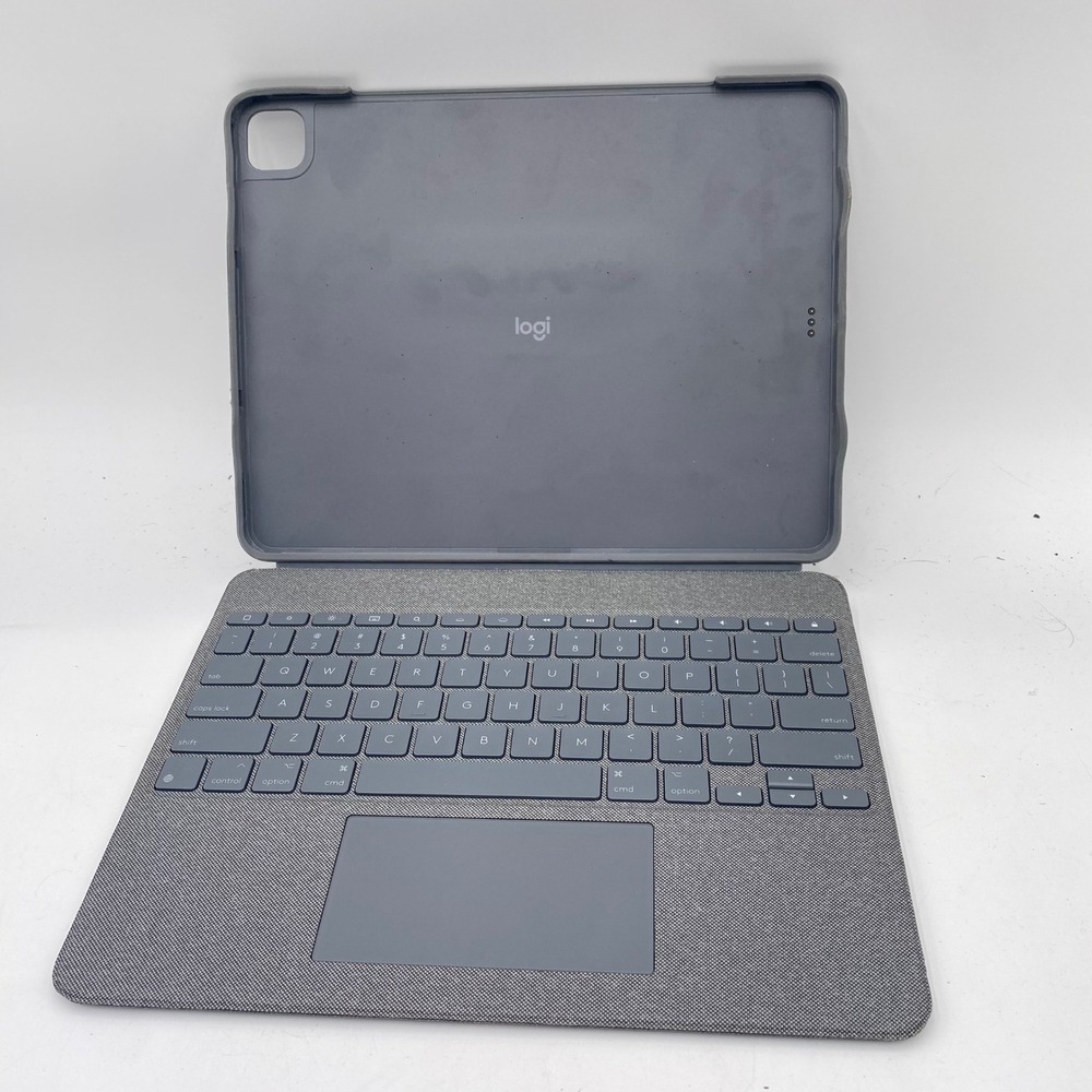 Logitech Combo Touch iPad Keyboard Case 11" Oxford Grey Backlit Trackpad Folio